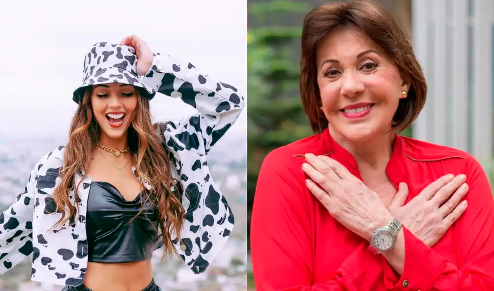 Luciana Fuster contó su experiencia de grabar junto a Yvonne Frayssinet. Foto: composición: Luciana Fuster/Instagram, captura América TV.