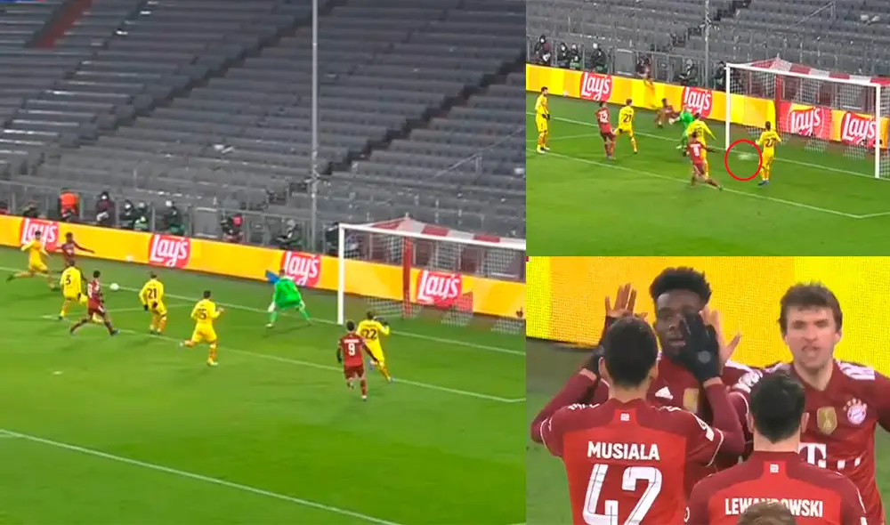 Musiala pone el tercero para la goleada del Bayern Múnich. Fuente: Composición ESPN Musiala pone el tercero para la goleada del Bayern Múnich. Fuente: Composición ESPN