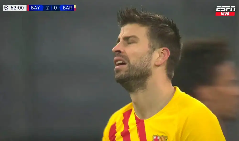El zaguero disputó los 90 minutos en la derrota del FC Barcelona ante el Bayern. Foto: captura/ESPN El zaguero disputó los 90 minutos en la derrota del FC Barcelona ante el Bayern. Foto: captura/ESPN