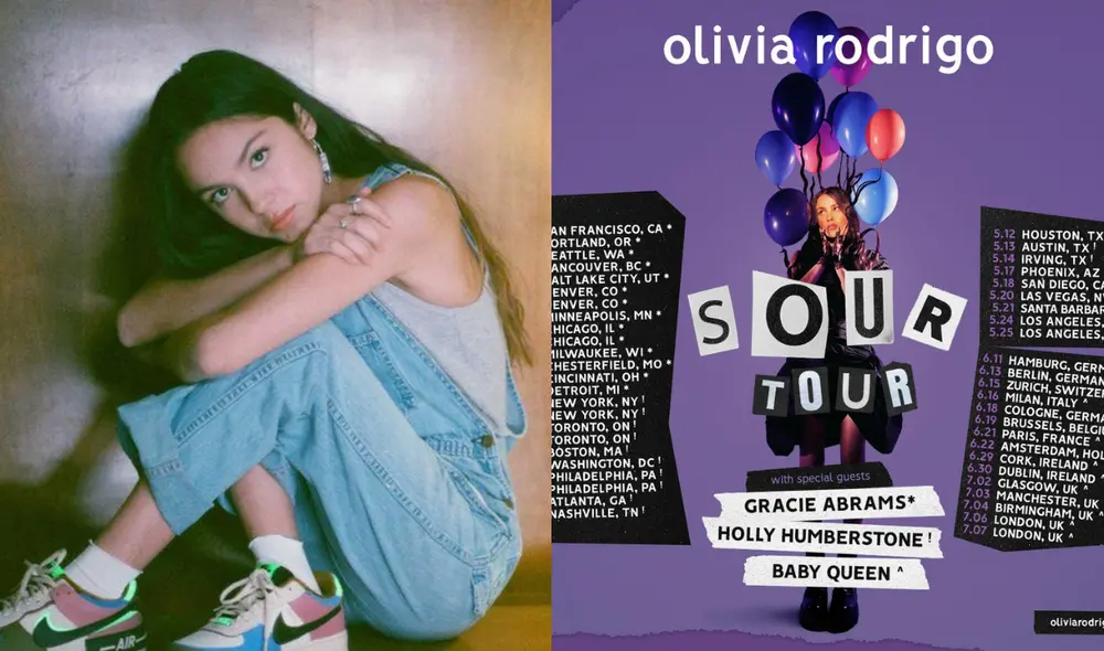 Olivia Rodrigo anuncia las fechas y ciudades que visitará en su gira Sour Tour para el 2022. Foto: composición/ BBC/ Olivia Rodrigo