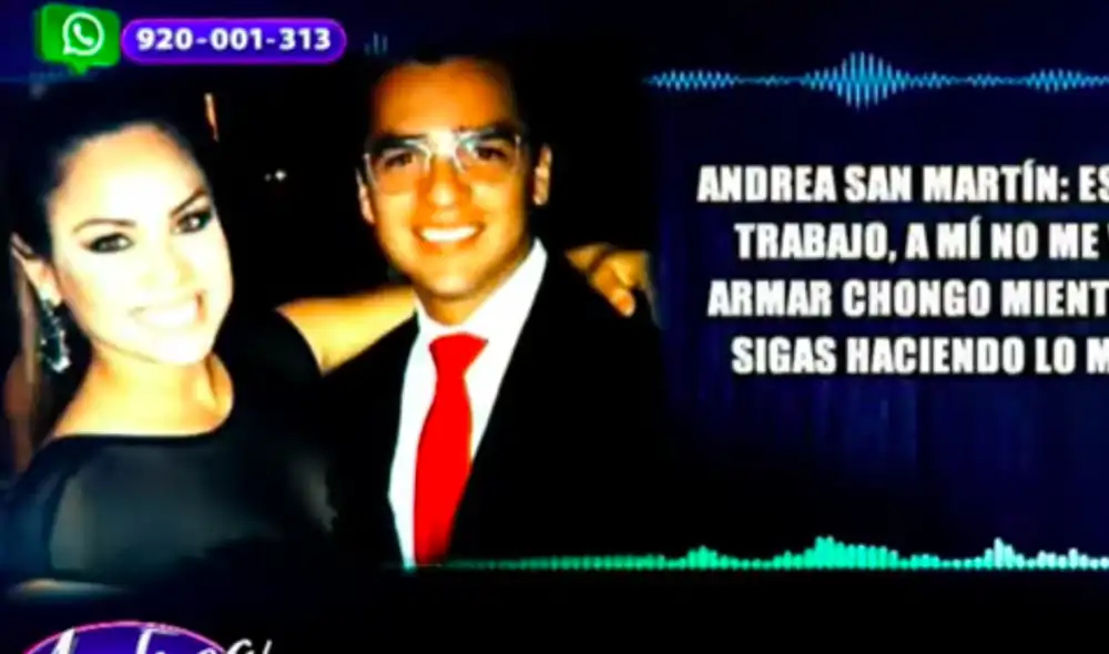 "¿No sabes que eso es un delito?, dijo Juan Víctor al escuchar la amenaza de Andrea San Martín. Foto: captura ATV