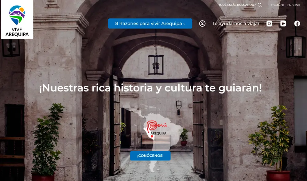 Plataforma reúne a varias empresas dedicadas al turismo. Foto: Vive Arequipa/ captura Plataforma reúne a varias empresas dedicadas al turismo. Foto: Vive Arequipa/ captura