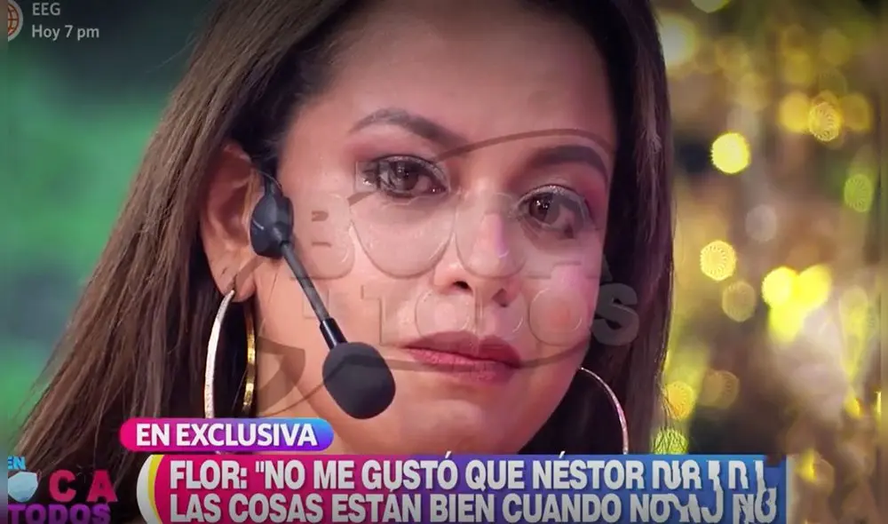 Flor Polo y Néstor Villanueva atraviesan por un mal momento en su relación. Foto: captura América TV