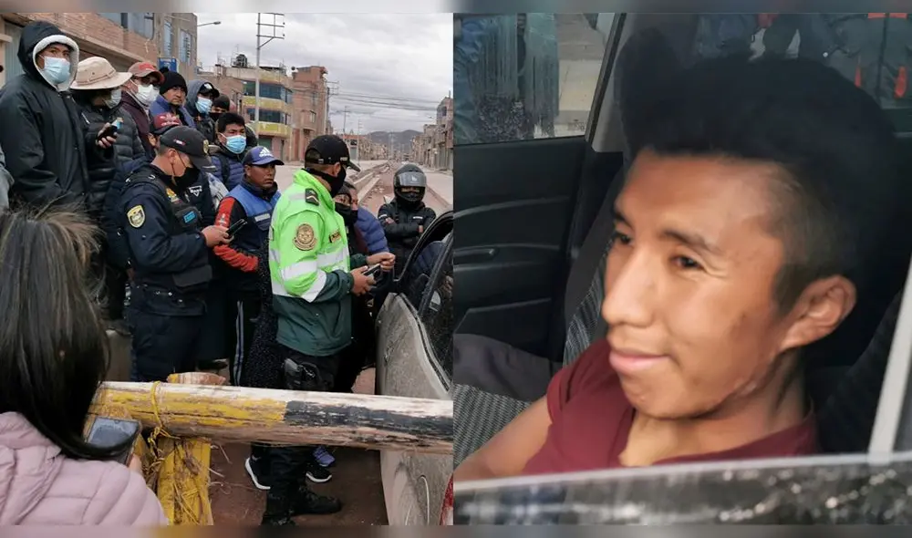 La pareja fue la que siguió a la unidad sospechosa logrando detenerla con ayuda de los vecinos de la zona. Solo atraparon a Omar Leonel Calapuja Leonardo. Sus otros dos ocupantes se dieron a la fuga. Foto: composición La República/PNP