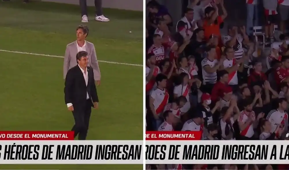 Marcelo Gallardo llegó al Estadio Monumental. Foto: captura ESPN. Marcelo Gallardo llegó al Estadio Monumental. Foto: captura ESPN.