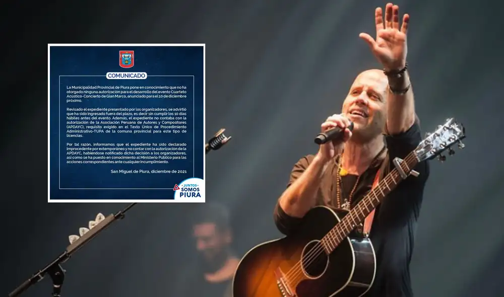 Gian Marco se encuentra en el Perú realizando su gira Acústico. Foto: Facebook/Instagram