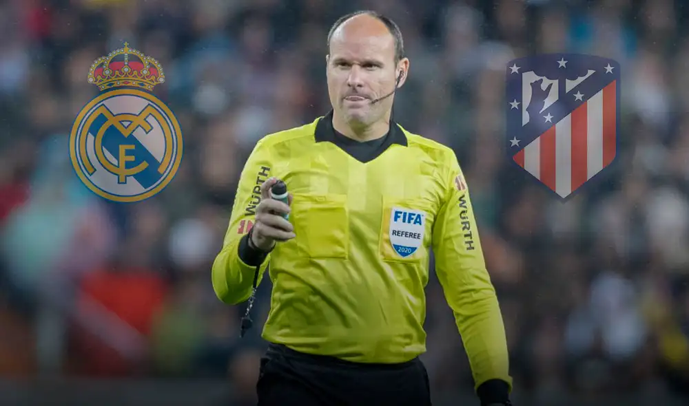 Antonio Mateu Lahoz ha dirigido siete derbis madrileños en el Santiago Bernabéu. Foto: composición/Chema Diaz/Diario AS Antonio Mateu Lahoz ha dirigido siete derbis madrileños en el Santiago Bernabéu. Foto: composición/Chema Diaz/Diario AS