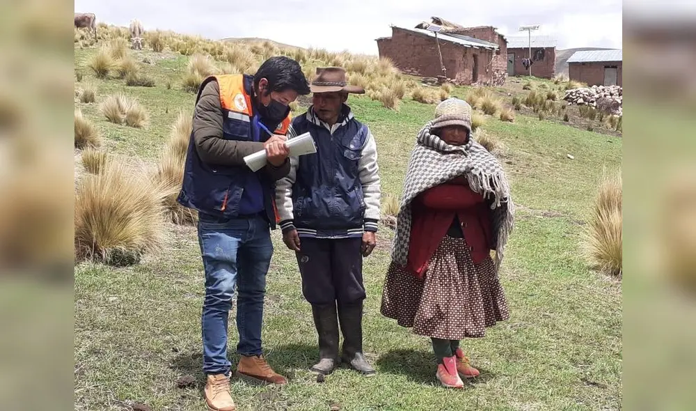 Personal de Defensa Civil acudió a lugar para constatar hecho. Foto: Municipalidad Nuñoa