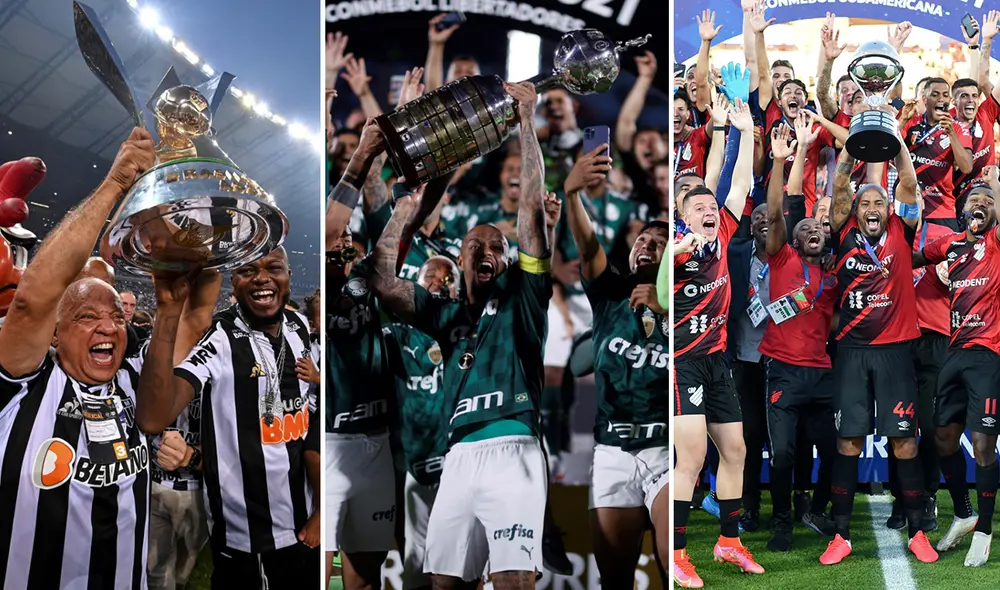 Tres de cada cuatro clubes que jugaron el Brasileirao 2021 estarán en la Libertadores o Sudamericana del 2022. Foto: composición/EFE