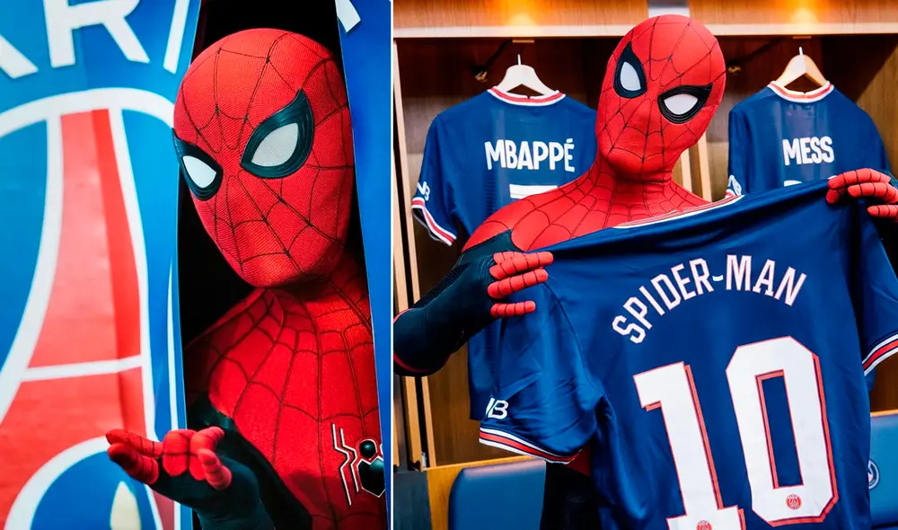 Spider-Man visitó el Parque de los Príncipes en la previa del estreno de su película. Foto: PSG Spider-Man visitó el Parque de los Príncipes en la previa del estreno de su película. Foto: PSG