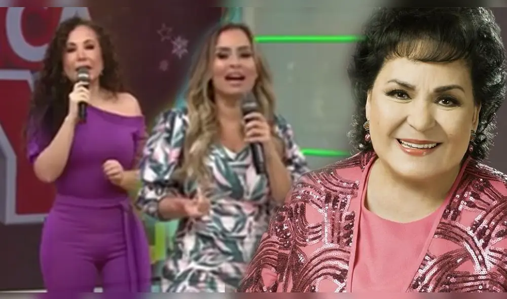 Janet Barboza y Ethel Pozo recordaron algunos de los personajes más recordados que Carmen Salinas personificó en televisión. Foto: composición/captura América TV/difusión