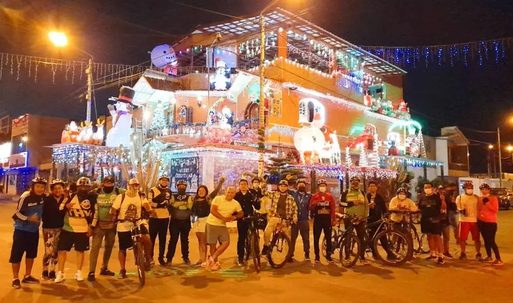 Durante el mes de diciembre, la casa de la familia Betancurt es una atractivo para todos. Foto: Chimbote en la Web