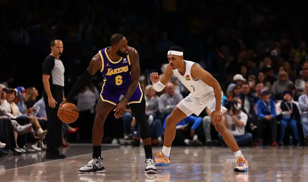 Lakers vencieron a los Thunders por 21 puntos de diferencia. Foto: ESPN.