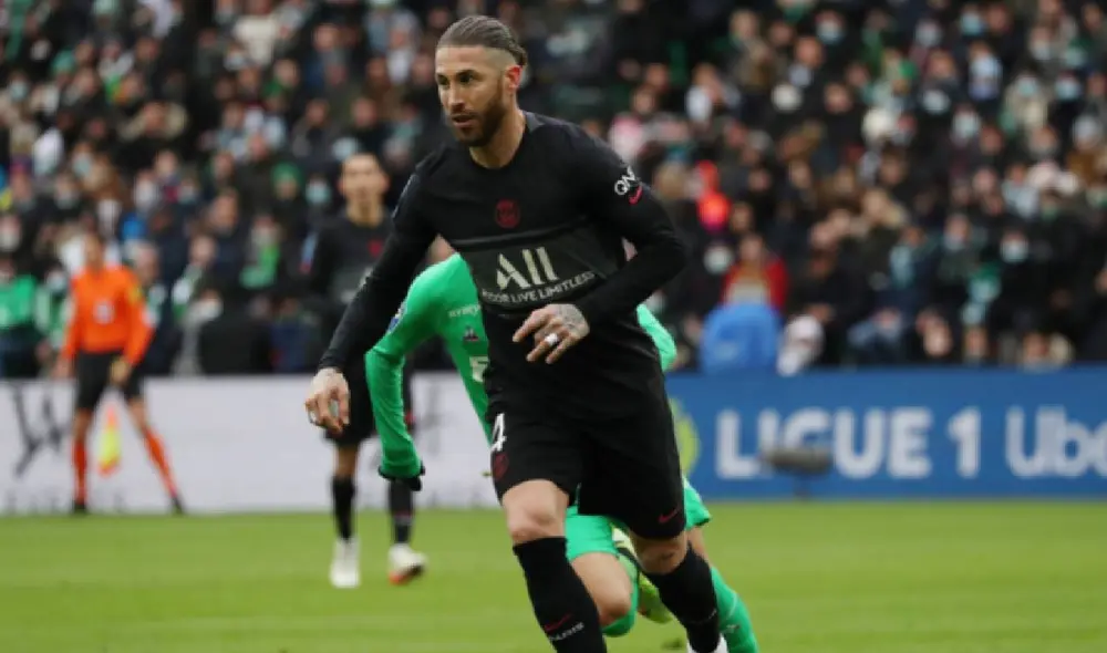 Sergio Ramos solo ha disputado un partido con el PSG, ante Saint-Étienne. Foto: EFE