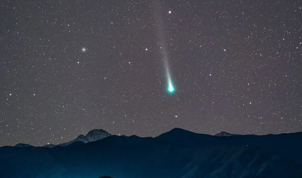 Cometa Leonard captado la semana pasada en los Alpes. Su punto más cercano será este 12 de diciembre. Foto: Twitter / @susanoo_harlock