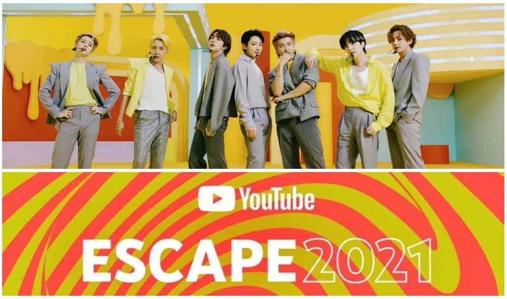 Escape 2021 de YouTube contará con la aparición y presentaciones de BTS. Foto: composición LR / Imágenes YouTube y HYPE