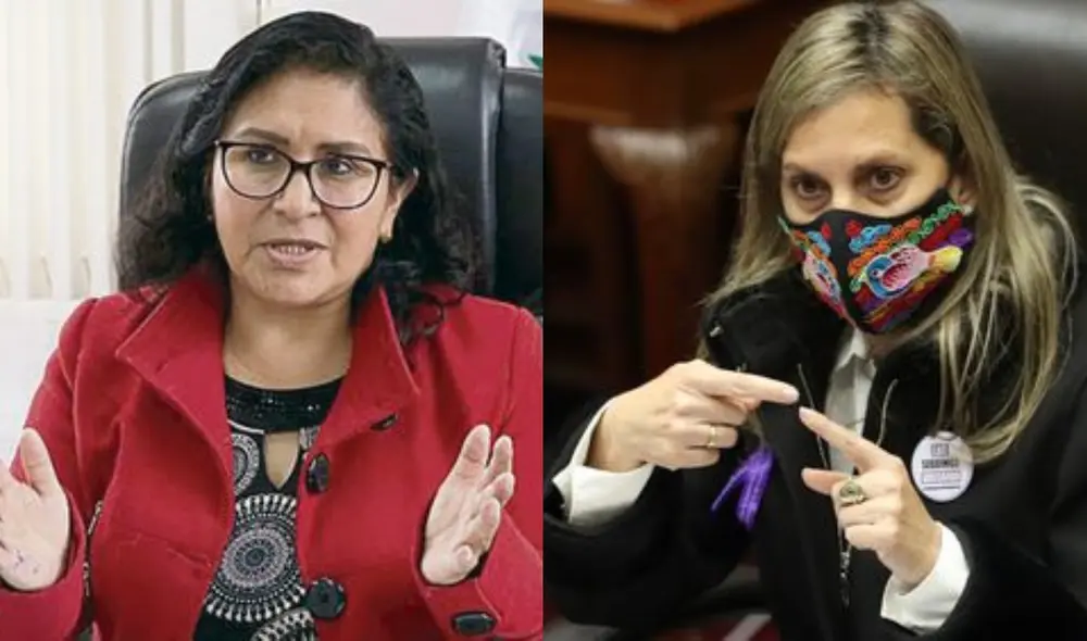Congresista Katy Ugarte cuestionó presuntas actitudes de la presidenta del Congreso en España. Foto: Composición LR