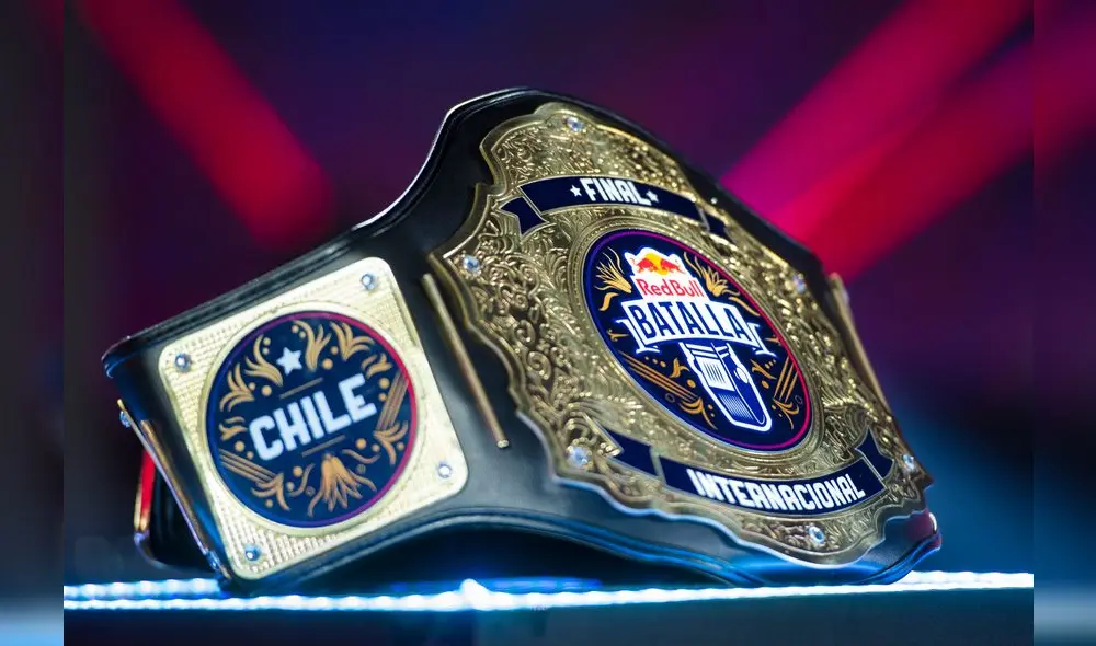 Este es el cinturón que se llevará el campeón o bicampeón de Red Bull Internacional 2021. Foto: Red Bull Batalla
