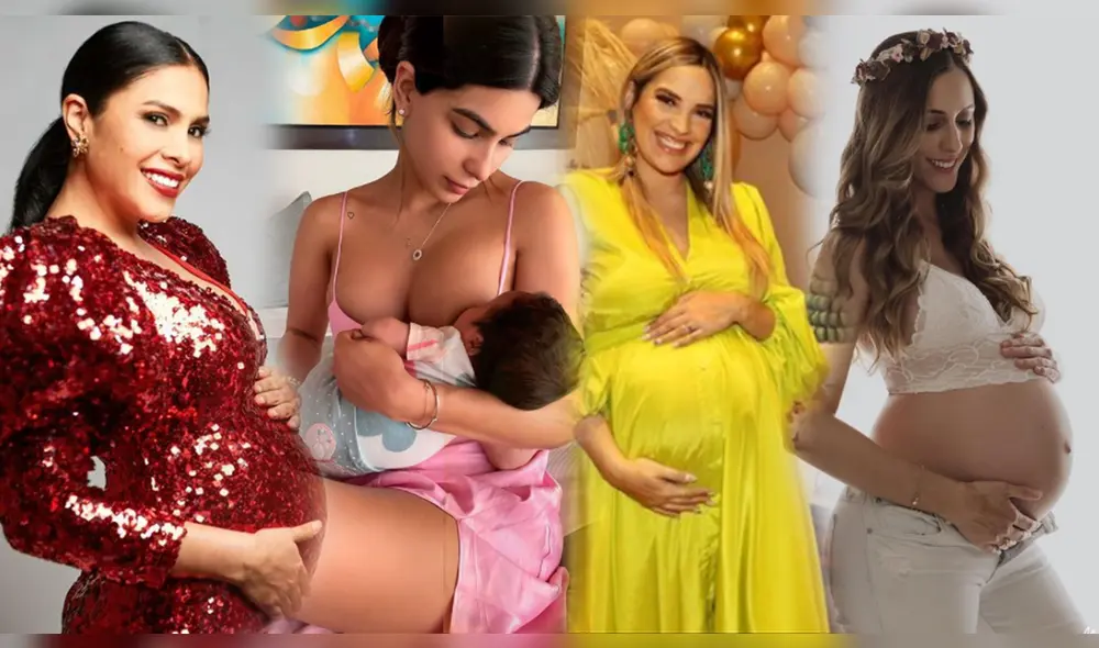 Maricarmen, Ivana, Cassandra y Daniela son algunas de las conocidas figuras del mundo del entretenimiento que son madres por primera vez. Foto: composición/Maricarmen Marín/Ivana Yturbe/Cassandra Sánchez/Daniela Camaiora/Instagram