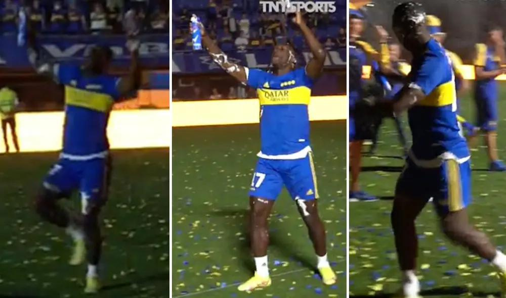 Luis Advíncula ganó su primer título con Boca Juniors. Foto: captura de TNT Sports