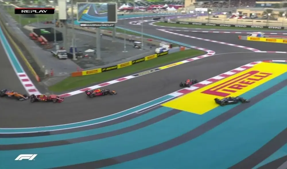 Así fue la polémica entre Max Verstappen y Lewis Hamilton. Foto: captura ESPN. Así fue la polémica entre Max Verstappen y Lewis Hamilton. Foto: captura ESPN.