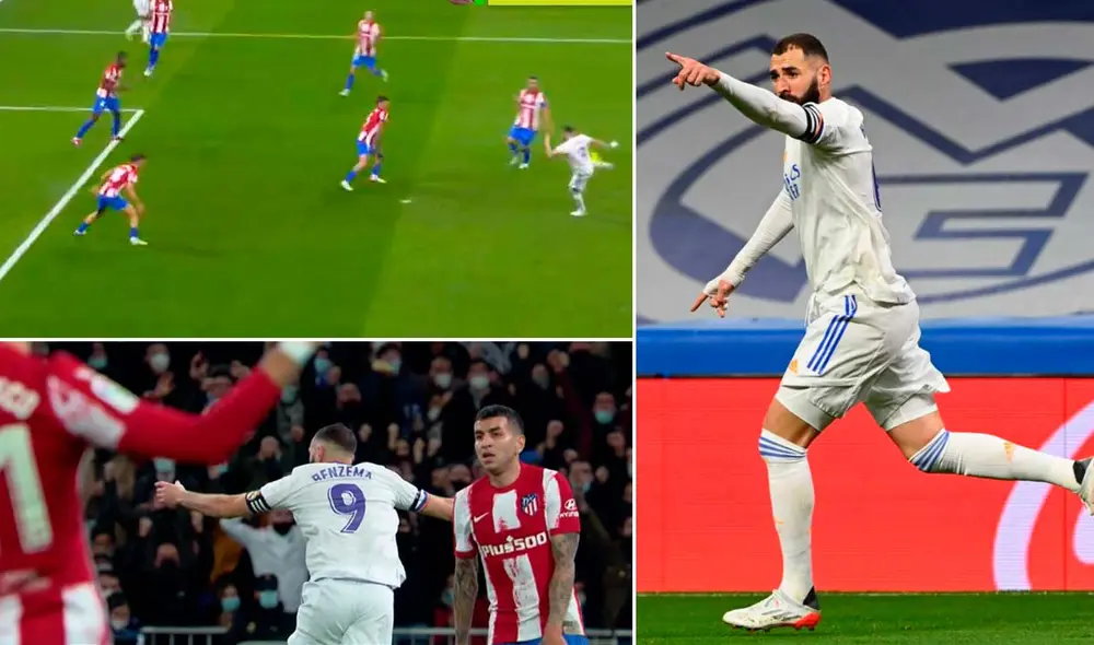Benzema logró abrir el marcador tras una asistencia de Vinícius Jr. Foto: captura DirecTV Sports