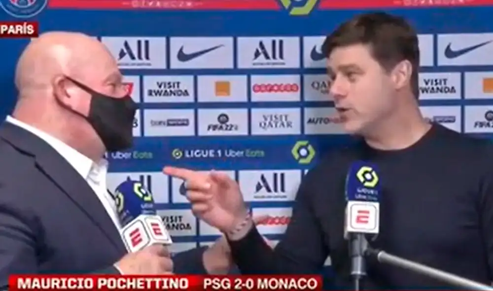 Mauricio Pochettino se preparó para responder las preguntas sobre fútbol argentino. Foto: Captura TyC Sports.