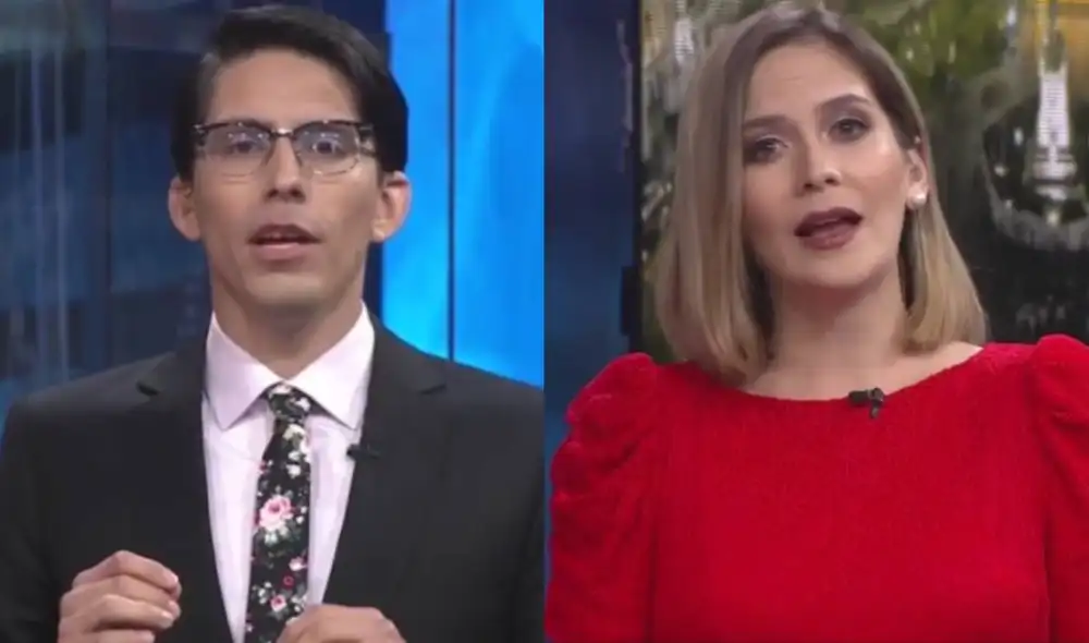 Sebastián Salazar y Tatiana Alemán durante su última presentación en Cuarto Poder. Foto: captura de América TV