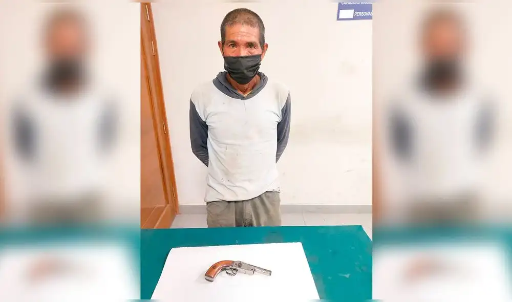 Pedro Tafur escondía entre sus ropas un escopetín artesanal. Foto: PNP