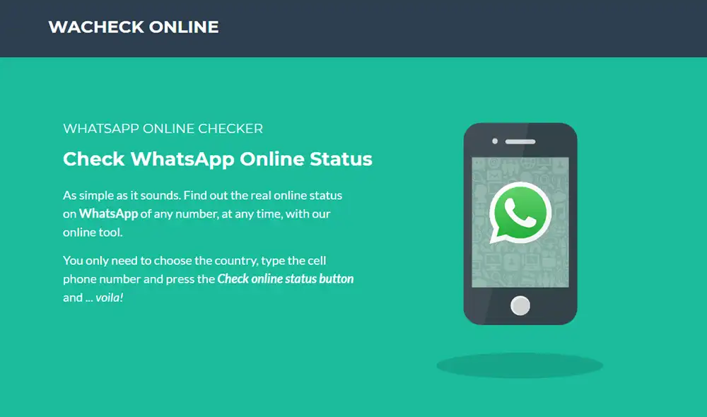 Ya no podrás usar WaCheck y otras páginas que espiaban a usuarios de WhatsApp. Foto: captura de WaCheck