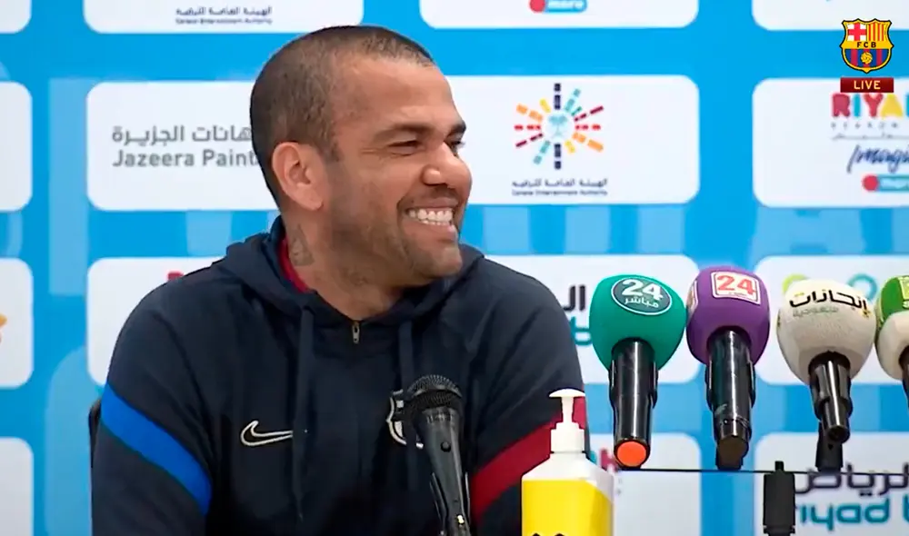 Daniel Alves disputará su primer partido con el FC Barcelona tras regresar después de varias temporadas. Foto: Barca TV