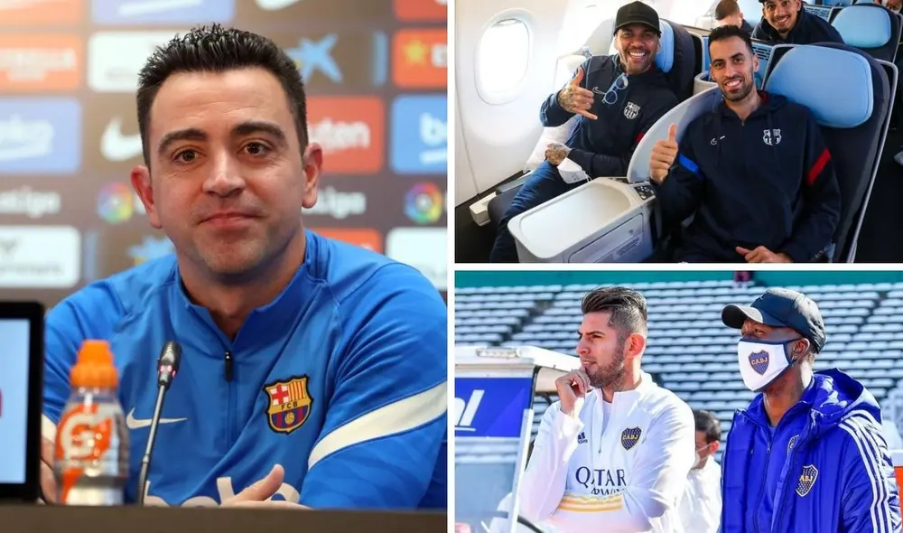 Xavi espera que el partido ante Boca sea un buen homenaje a Maradona. Foto: Composición LR/FC Barcelona/Boca Juniors.