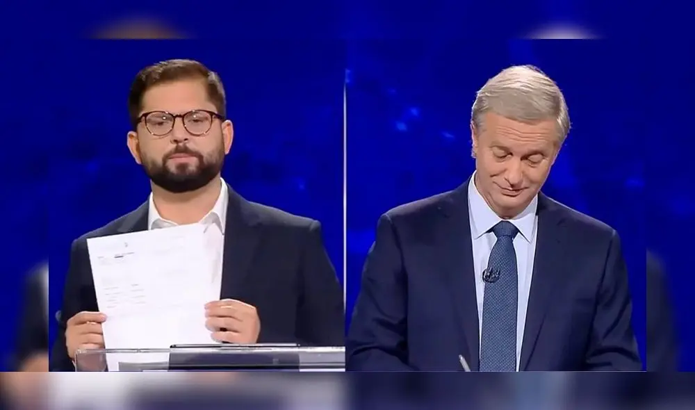 El candidato adelantó a Kast cuando lo emplazó a hacerse una prueba toxicológica. Foto: Captura Tv Chile