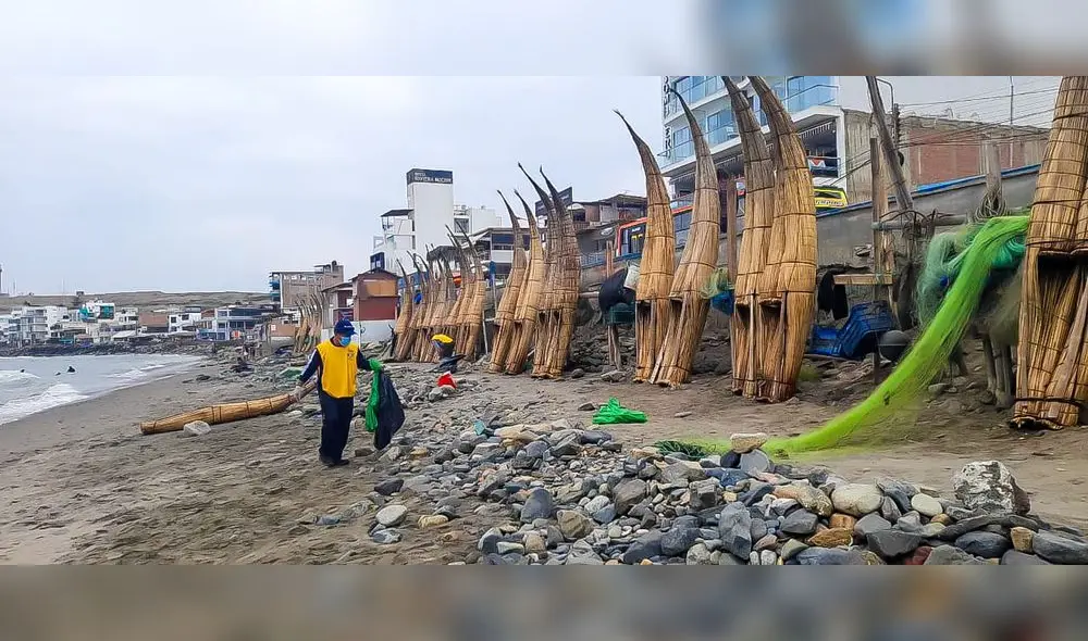 El balneario turístico de Huanchaco se benefició de campaña ecológica. Foto: MDH El balneario turístico de Huanchaco se benefició de campaña ecológica. Foto: MDH