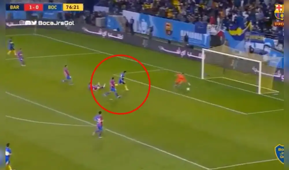 Zeballos ingresó en la segunda parte. Foto: captura Barca TV Zeballos ingresó en la segunda parte. Foto: captura Barca TV