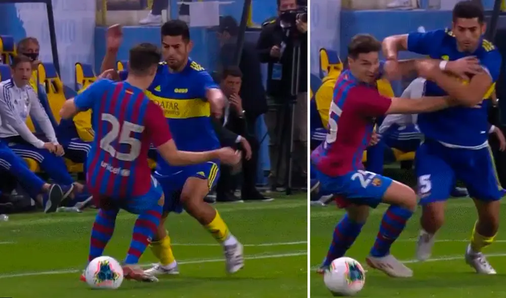 Zambrano llegó a Boca en 2020. Foto: composición/ captura Maradona Cup Zambrano llegó a Boca en 2020. Foto: composición/ captura Maradona Cup