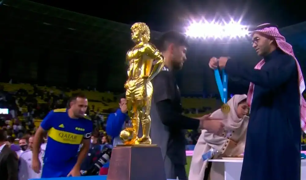 Boca Juniors se quedó con la Maradona Cup tras superar a FC Barcelona. Foto: captura ESPN