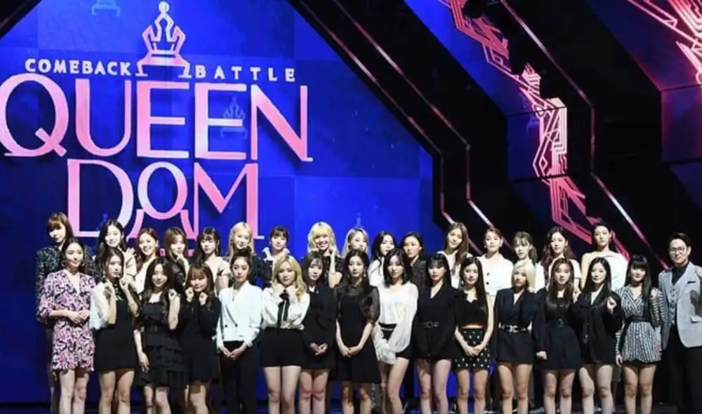 Participantes de Queendom, programa de competencia K-pop emitido entre agosto y octubre del 2019. Foto: Kuki News Participantes de Queendom, programa de competencia K-pop emitido entre agosto y octubre del 2019. Foto: Kuki News