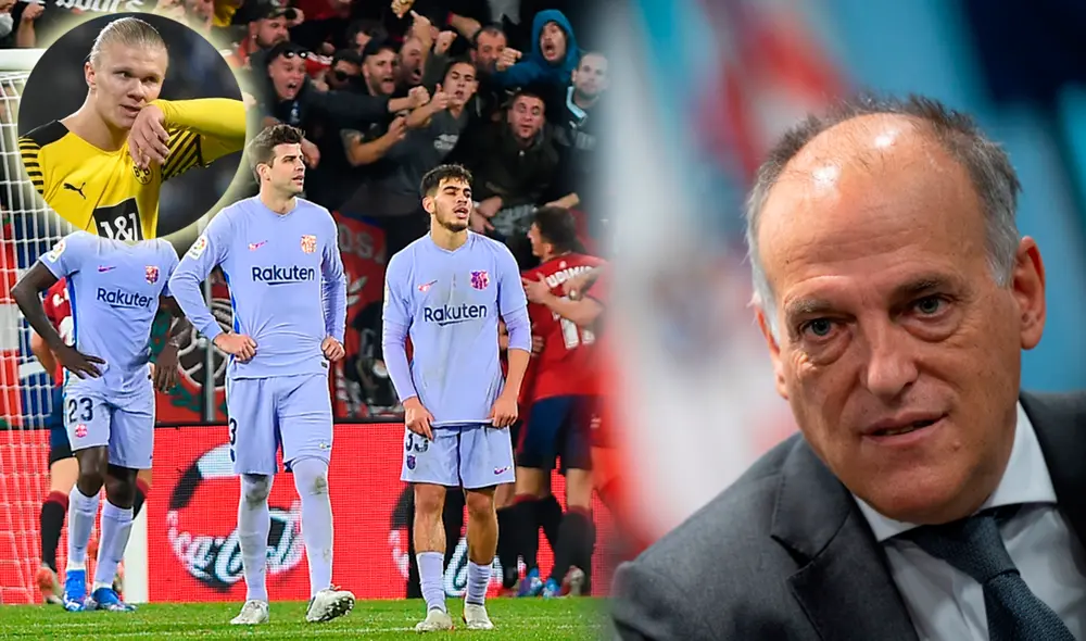 Javier Tebas es el actual presidente de LaLiga española. Foto: AFP/composición Javier Tebas es el actual presidente de LaLiga española. Foto: AFP/composición