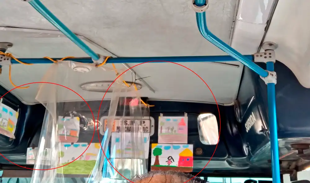 El hombre quiso mostrar a sus usuarios del bus los tiernos dibujos de sus niños. Foto: captura de Facebook