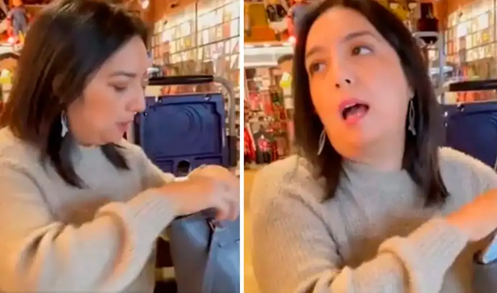 La mujer pidió que le revisen los bolsillos del joven al acusarlo de haberle robado su celular. Foto: captura de TikTok La mujer pidió que le revisen los bolsillos del joven al acusarlo de haberle robado su celular. Foto: captura de TikTok