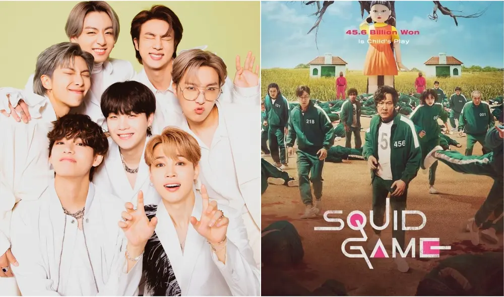 BTS y El Juego del Calamar destacaron en Twitter en el 2021. Foto: composición LR / Imágenes HYPE y Netflix