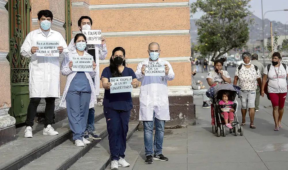 Su voz. Estudiantes de la UNMSM marcharán hoy contra el boicot a la reforma universitaria. Foto: Gerardo Marín/ La República Su voz. Estudiantes de la UNMSM marcharán hoy contra el boicot a la reforma universitaria. Foto: Gerardo Marín/ La República