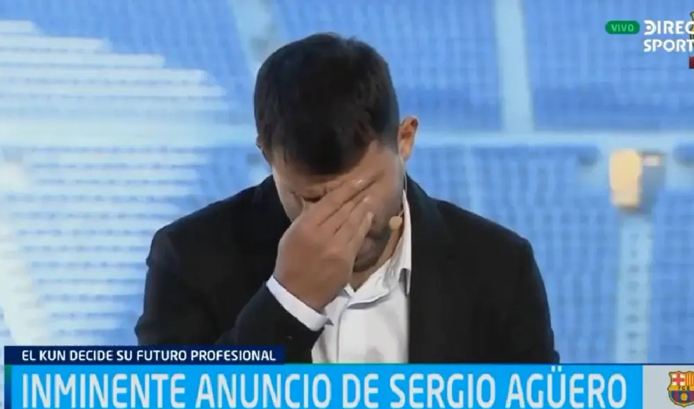 Sergio Agüero anunció esta importante decisión en una conferencia de prensa. Foto: DirecTV Sports Sergio Agüero anunció esta importante decisión en una conferencia de prensa. Foto: DirecTV Sports