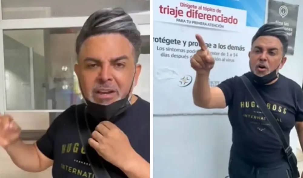 Andrés Hurtado grabó un video desde las instalaciones de la clínica donde expone el mal servicio hacia los pacientes. Foto: Instagram