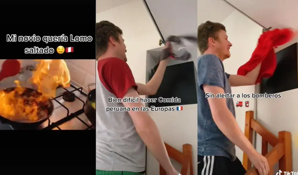 La usuaria @isamara.vabre comparte en sus redes los buenos momentos que pasa junto a su novio británico, quien día a día aprende más sobre las costumbres del país de su pareja. Foto: captura de TikTok