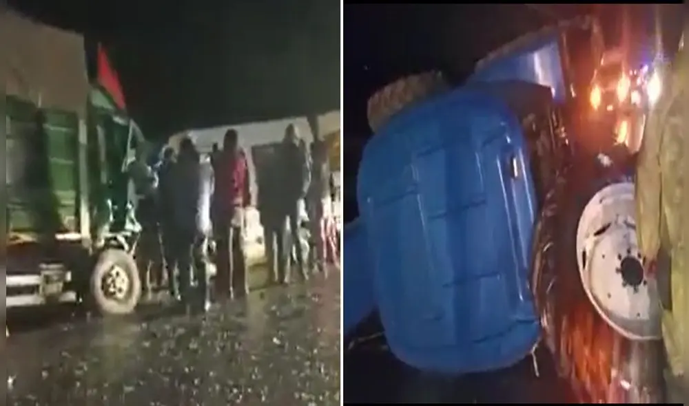 El conductor del tractor se habría dado a la fuga. Foto: captura video Puno Noticias.pe El conductor del tractor se habría dado a la fuga. Foto: captura video Puno Noticias.pe