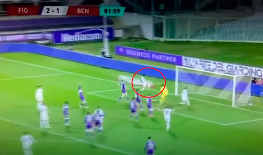 El 'Bambino' marcó el empate, pero se lo anularon. Fuente: Captura Star +