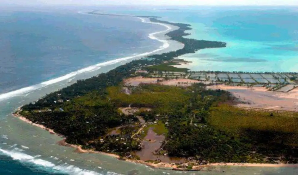 Kiribati es el lugar donde se recibirá primero el año 2022. Foto: EFE Kiribati es el lugar donde se recibirá primero el año 2022. Foto: EFE