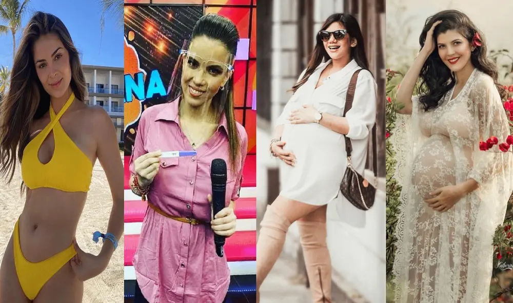 Famosas peruanas sorprendieron al contar que están en la dulce espera. Foto: Instagram/Laura Spoya/Greissy Ortega/Maria Fe Saldaña/Nicole Faveron